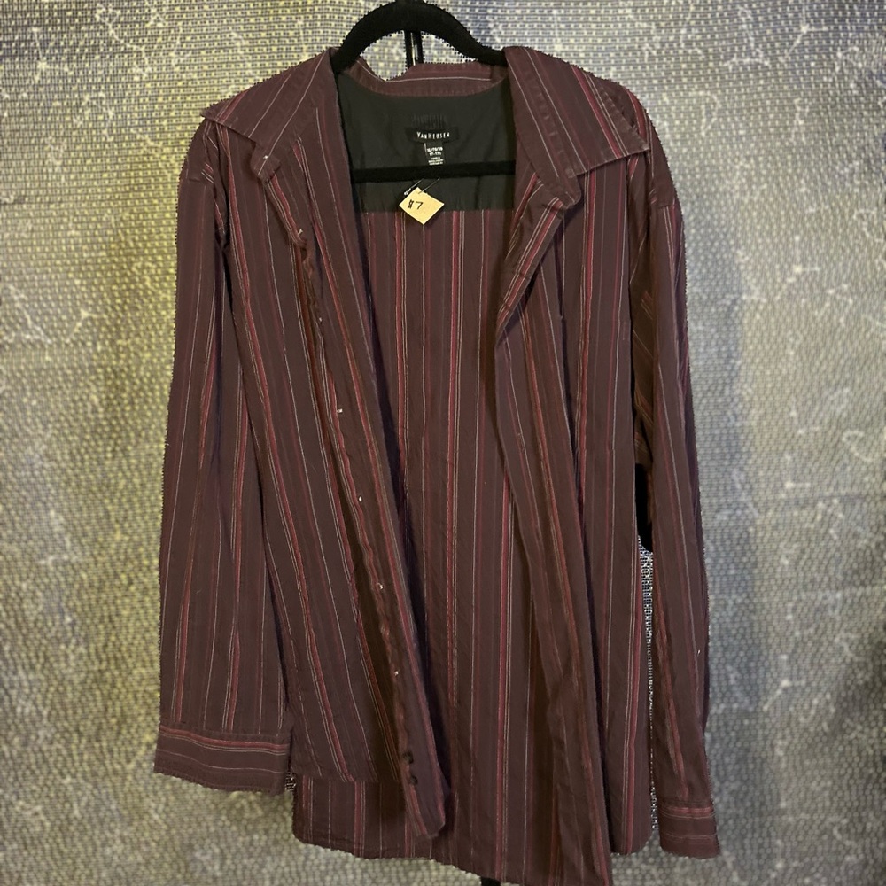 Van Heusen Burgundy and Black Shirt